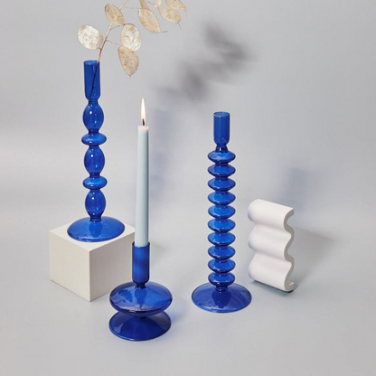 Bleuven - Candles - Bougeoir en verre au design élégant et moderne