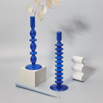 Bleuven - Candles - Bougeoir en verre au design élégant et moderne